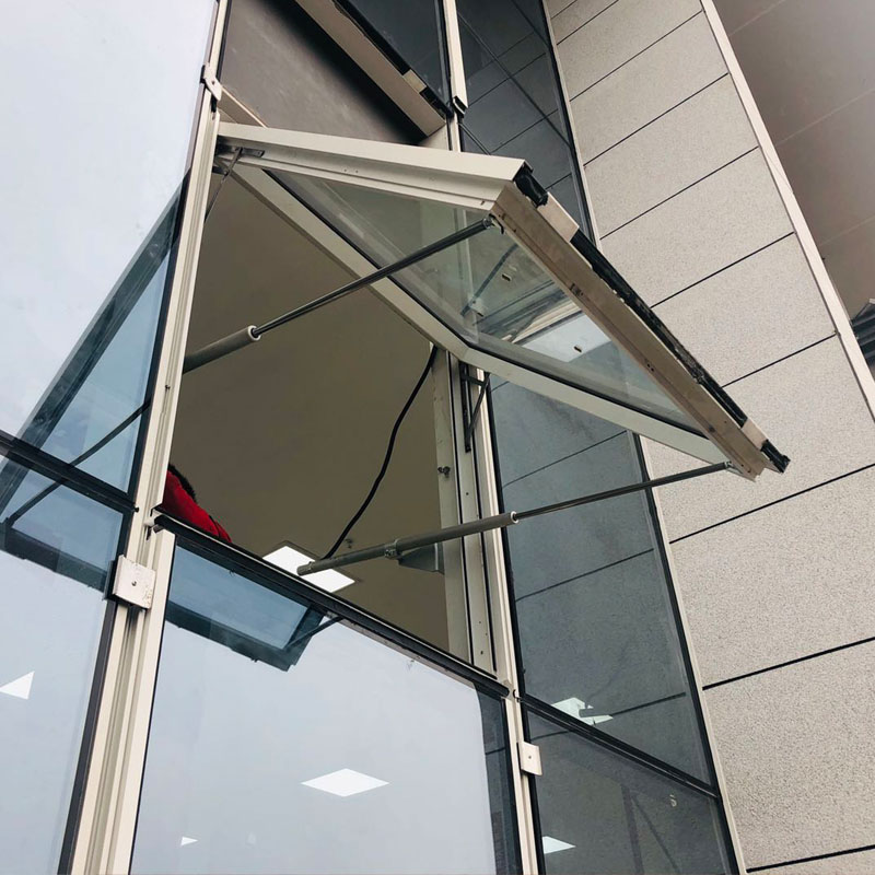 电动排烟窗不锈钢制消防联动侧幕墙自动排烟窗屋顶自动排烟窗手动消防排烟窗