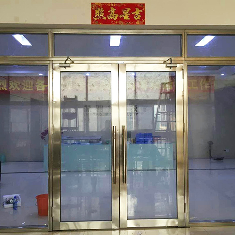 不锈钢防火玻璃门消防门甲乙级不锈钢玻璃防火门钢制防火门资质齐全