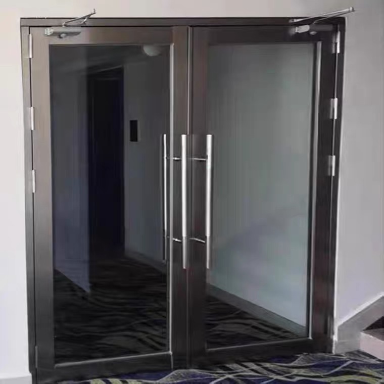 不锈钢防火玻璃门厂家直销甲乙级不锈钢玻璃防火门工厂酒店学校适用消防门证件齐全