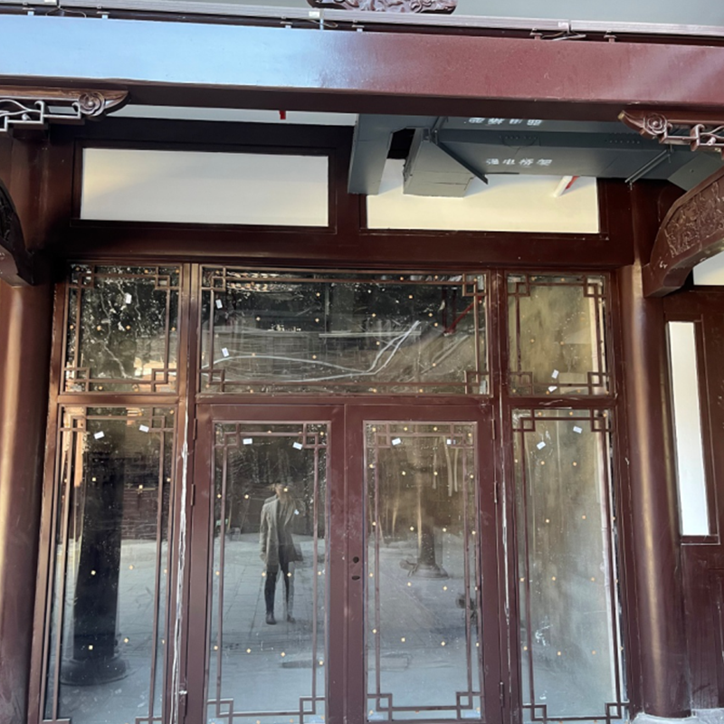 仿中式防火玻璃门